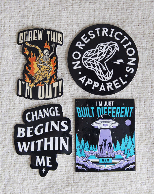 The Sticker Bundle | Ready-to-Ship - No Restrictions Apparel